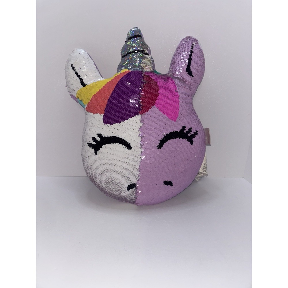 Unicorn Reversible Sequin Pillow, Iscream Shop Pillow 10 Inches